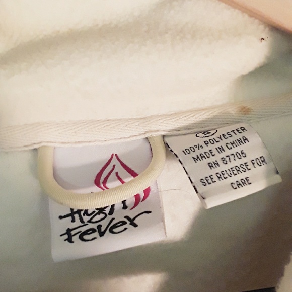 High Fever Brown & Cream Fleeve Zip up Vest, sm - Picture 2 of 4